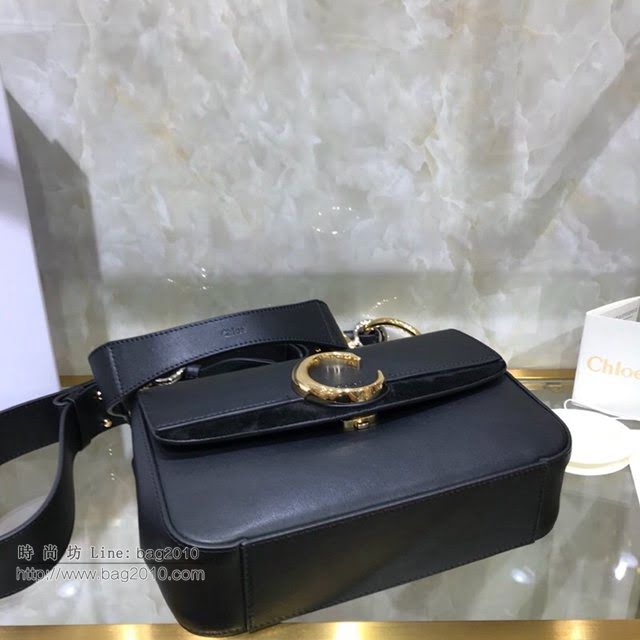 Chloe女包 克洛伊經典C形飾扣寬肩帶包包 Chole手提肩背斜挎包  jjh1374
